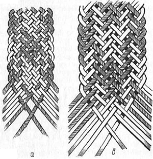 Два способа плетения поясов